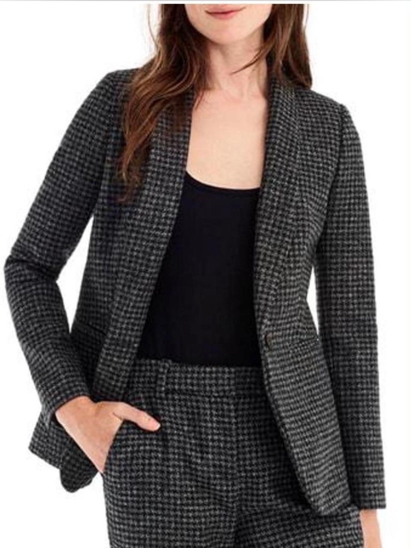 Jcrew Houndstooth Blazer